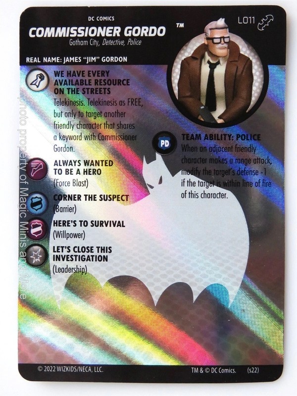 DC Heroclix Batman Team Up Legacy : Commissioner Gordo - L011
