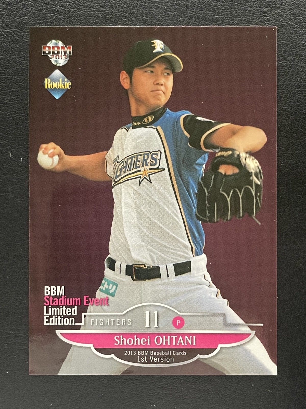 2013 BBM Stadium Event Pink Limited Edition #183 Shohei Ohtani 1st Version SP RC
