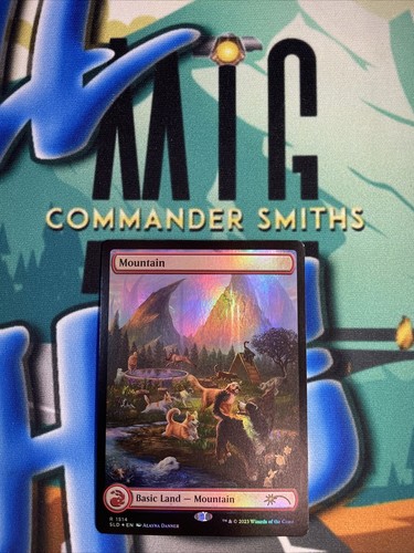 🐶 MOUNTAIN ✨ Borderless FOIL ✨ Secret Lair MTG NM 1514 🐶 MOUNTAIN ✨ Borderless FOIL ✨ Secret Lair MTG NM 1514