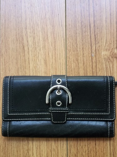 小物 Vintage Coach Patchwork Fold Wallet NICE Coach Signature Khaki Patchwork Zip Around Bifold Purse