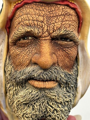 Bossons Chalkware Head Piece Of The Arab Sheik 1968 Congleton England With Mount
