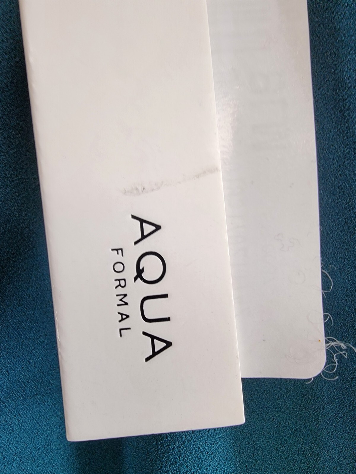 AQUA Cutout One Shoulder Gown Women's 0 Azure Solid Asymmetric Back Zip Closure - Picture 14 of 15