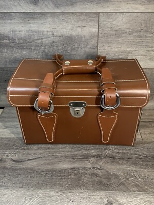 Casemakers Top Grain Cowhide Brown Leather Vintage Camera Photographers Case Key