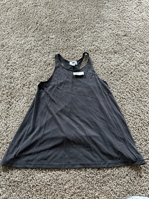 Old Navy Womens RacerBack Gray Flowy Tank Sleeveless Casual Flowy Size XS