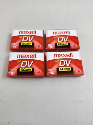 Maxwell Mini DV 60 Minute Digital Video Cassettes - Set Of Four - New & Sealed