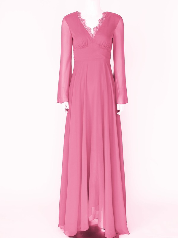 Women Long Sleeve Long Maxi Dress Evening Dress Cocktail Party Chiffon