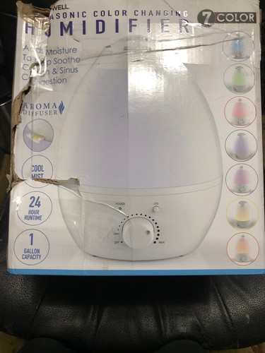 Bell + Howell XL Ultrasonic Color Changing 1 Gallon Humidifier & Aroma Diffuser
