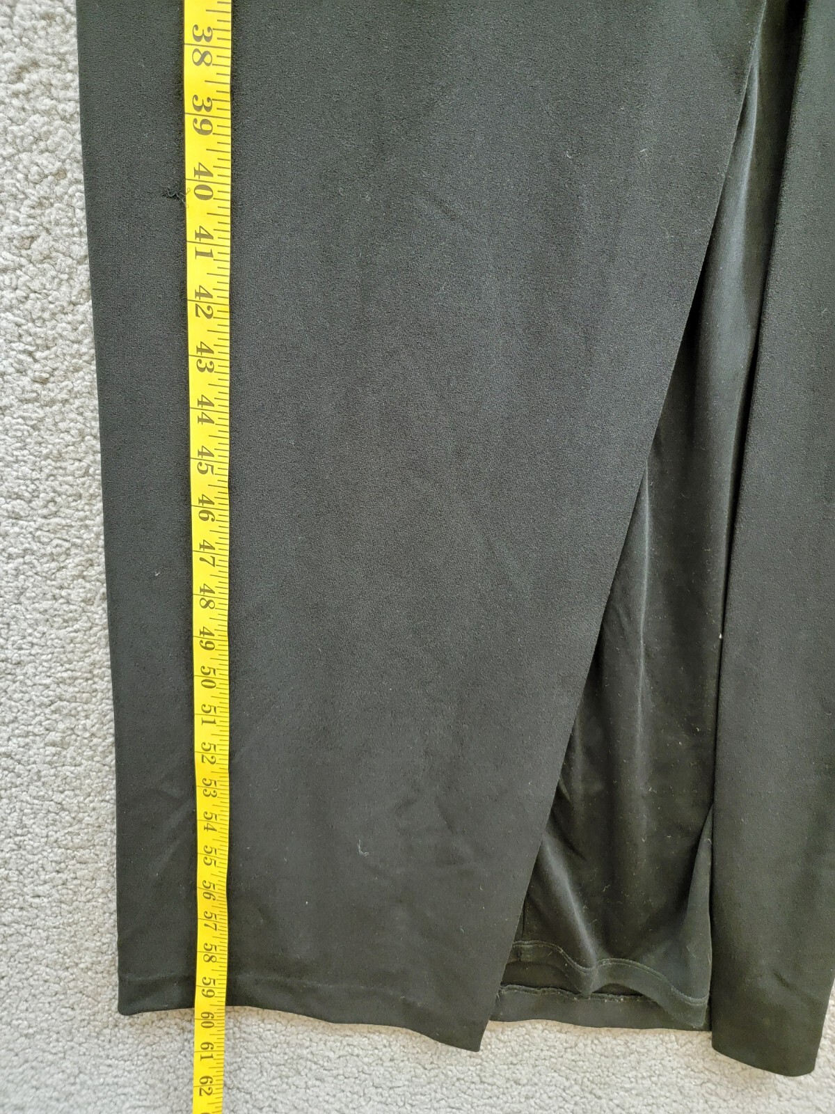 Adrianna by Adrianna Papell Knit Crepe Column Gown Women's 2 Black Back Zip - Picture 7 of 17