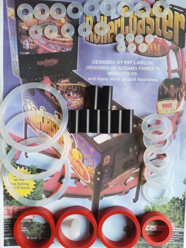 Flipper Stern -Roller Coaster Tycoon-Kit Elastique Sillicone Transparent-