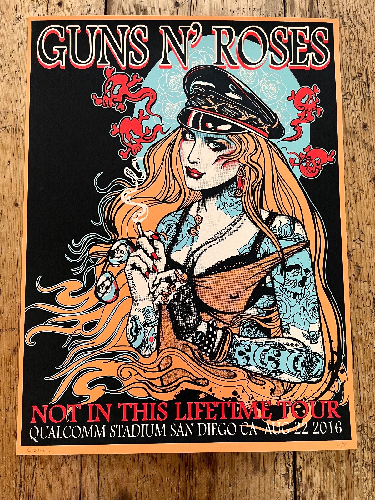 guns n roses ポスター　リトグラフ Guns N' Roses 'Japan Tour 2022 LITHOGRAPH'リトグラフ