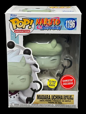 Funko Pop! Madara Uchiha Sage of Six Paths 1196 GameStop GITD w/ Pop Protector