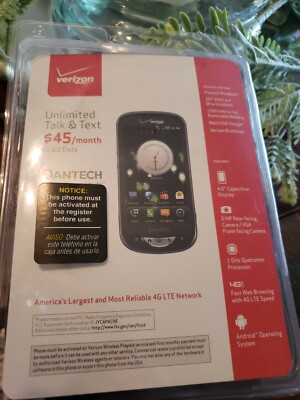 Verizon 4G Pantech Breakout Cell Phone NEW