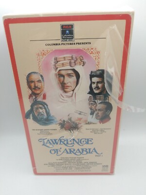 Lawrence of Arabia VHS 1962, 1985 2 Tape Set SEALED NEW Outside plastic Ripped