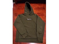 supreme olive box logo hoodie
