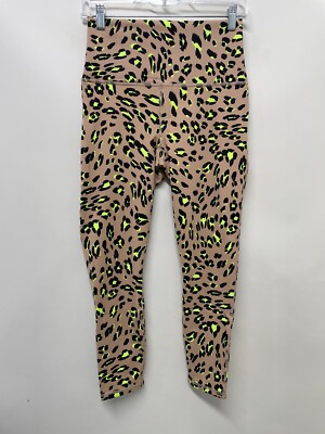 Fabletics Womens M Define PowerHold Ultra High Waist 7/8 Legging Desert Leopard