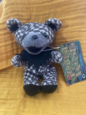 Grateful Dead Beanie Bear AUGUST WEST Bean Bear Plush 7  Liquid Blue 1998