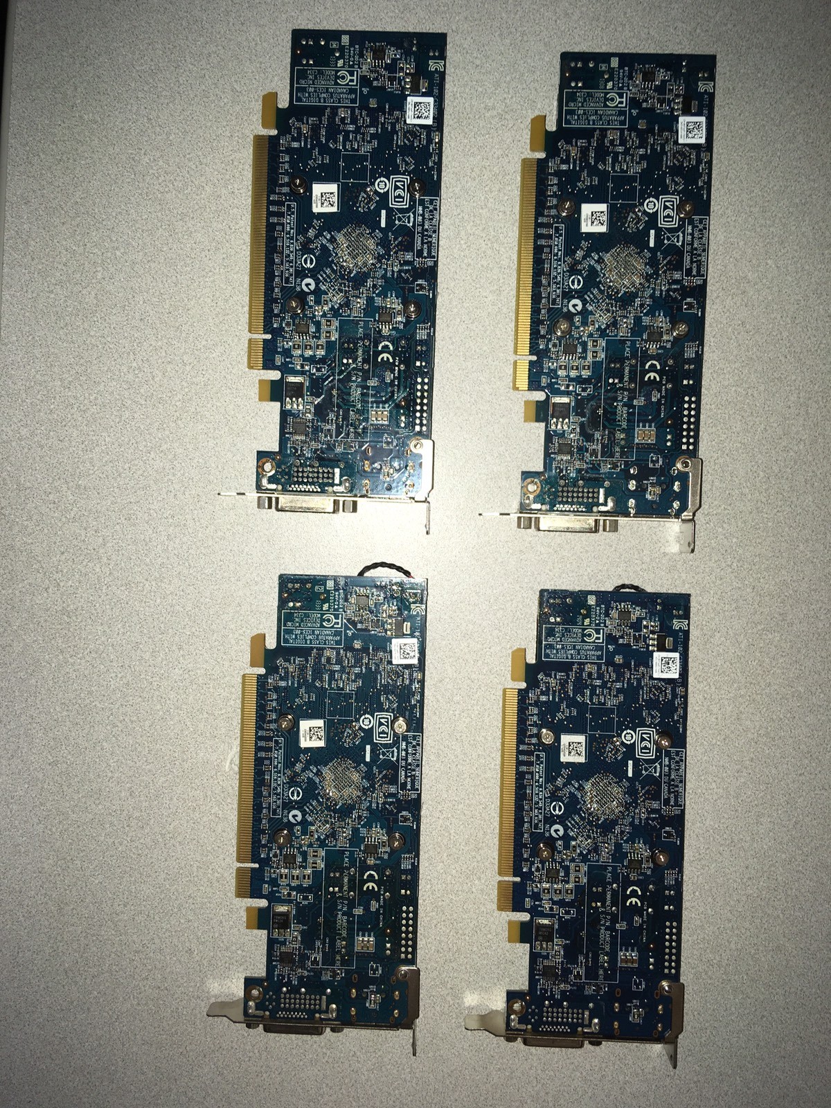 Lot of 4 Dell Radeon HD 7570 1GB GDDR5 LOW PROFILE graphics cards