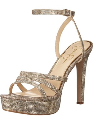 Женские золотые босоножки на платформе Balina с миндальным каблуком JESSICA SIMPSON 1-1/2, 8,5 М
