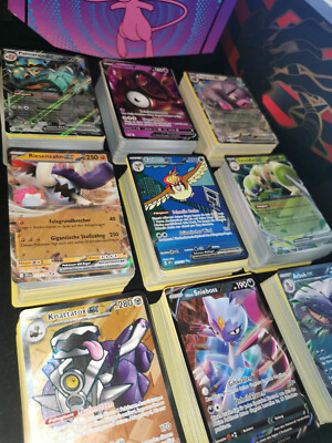 Pokemon Karten 50 Stück Deutsch - 5x Holo & V/EX Karte GARANTIERT! Geschenkidee 