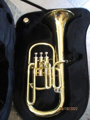 New gold color Alto Horn with hard case and  mouthpiece, Eb key