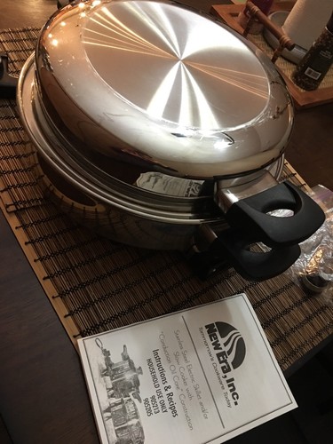 EUC ERA 12” STAINLESS STEEL ELECTRIC MULTI-COOKER OIL CORE FRY PAN SKILLET 16LP