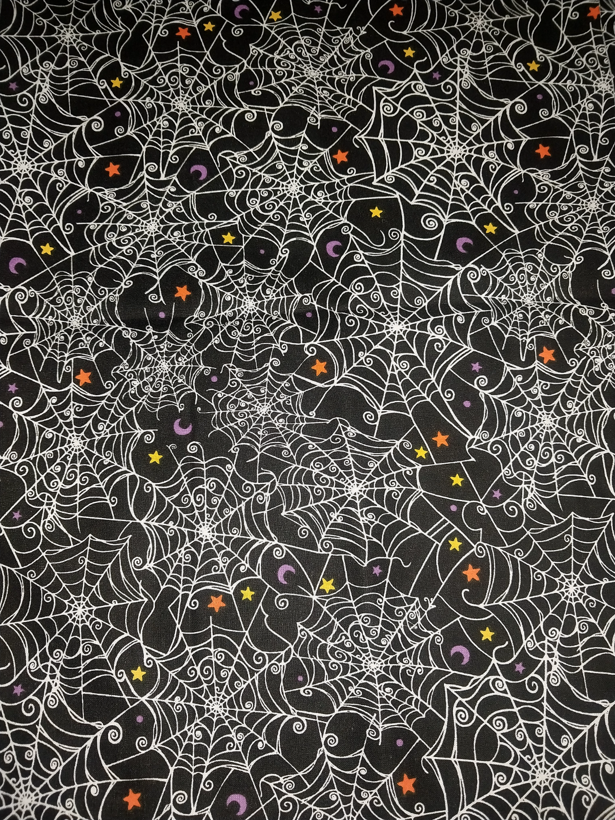 Handmade Bandana SPIDER WEB & STARS~ BIKER/HOLLOWEEN/CREEPY