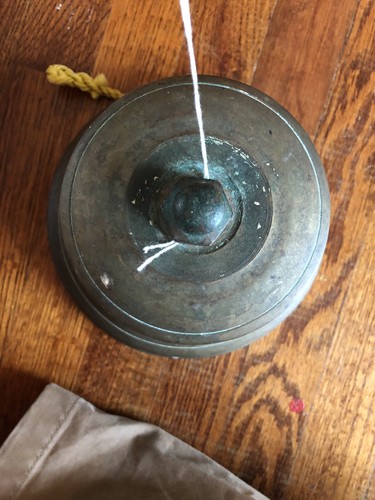 Large Vintage Antique Brass Bronze Ship Bell Grizzly Bear