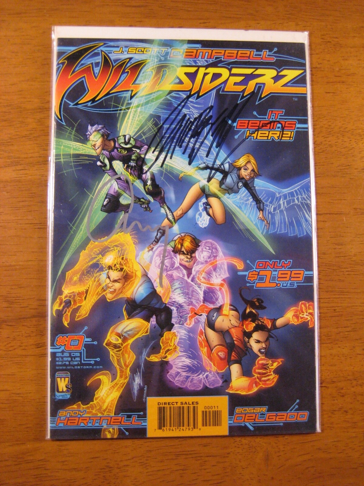 WILDSIDERZ #0 **2X SIGNED J. SCOTT CAMPBELL! ANDY HARTNELL