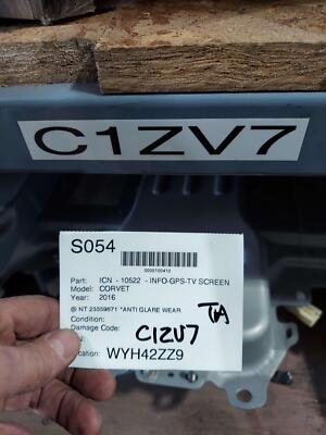 14-17 Chevrolet Corvette C7 Dash Navigation Display Screen