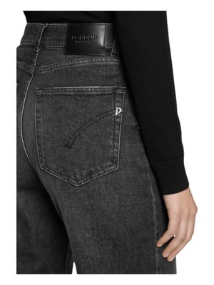 Pre-owned Dondup Woman Jeans A Zampa Nero 18258