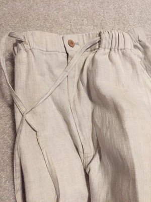 Linen, Paradise Collection, Womens?,Men’s?, L Pants 100% Washable Casual See Des