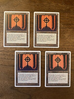 Tormod s Crypt x4 NM+ NEVER PLAYED  MtG Chronicles Magic VINTAGE FREE SHIPPING