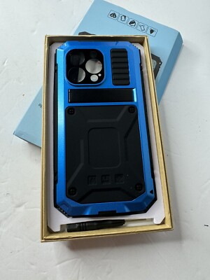 Simicoo Compatible with iPhone 15 Pro Max Metal Case with Screen Protector New