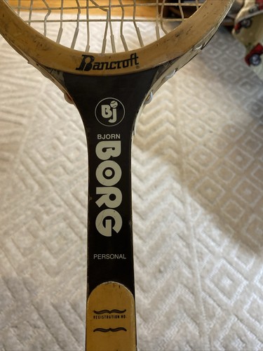 Vintage Personal Bjorn Borg Bancroft Wooden Tournament play tennis racquet (HTF)