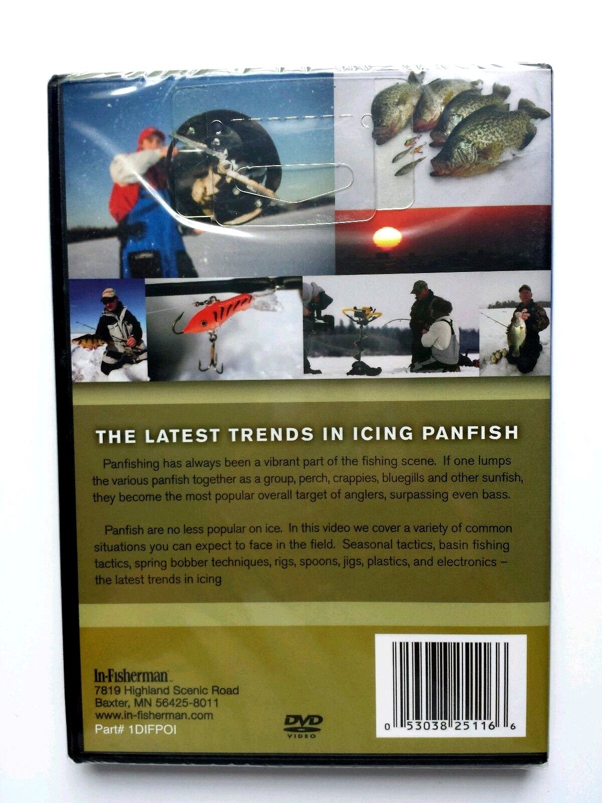 NEW In-Fisherman Tackle Trends Panfish On Ice DVD Perch Crappie Bluegill Fishing