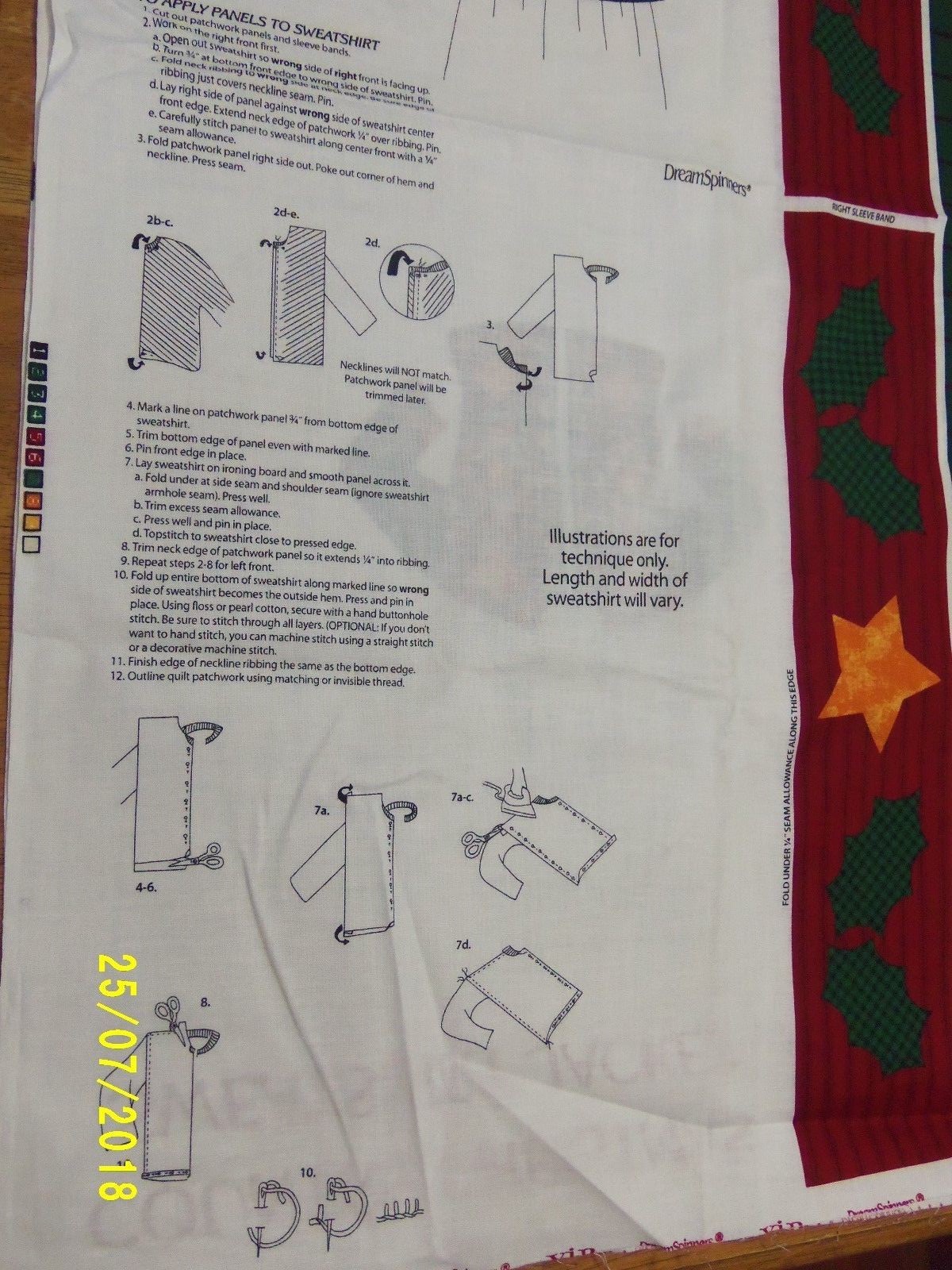 Dream Spinners VIP Country Christmas Sweater Jacket Fabric Panel Crafting