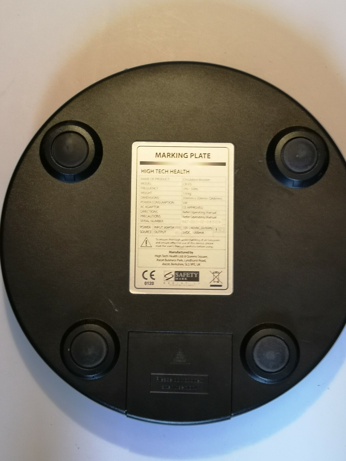 Circulation booster high tech health With mains plug & tens pads Body Attachment