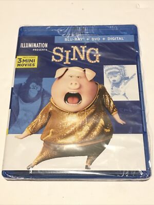 Sing (Blu-ray/DVD, 2016) BRAND NEW, NO SLIPCOVER