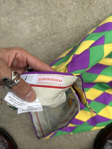 opposuits 44 2 piece With Tie BEAUTIFUL Mardi Gras Clown
