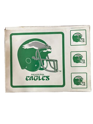 NFL vintage sports stickers-Philadelphia Eagles (1 lg, 3 Sm)