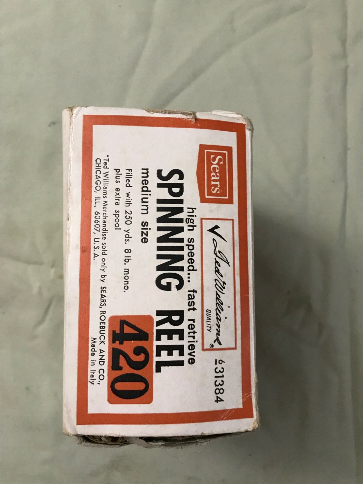 Vintage Sears Ted Williams model 420 Spinning Reel in original box Fishing