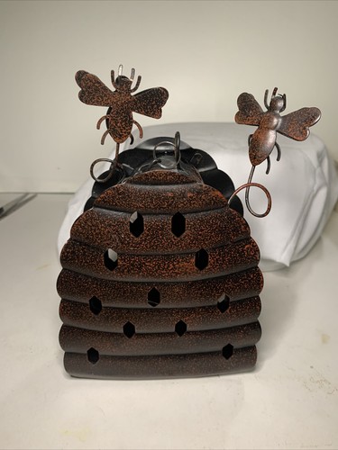 Metal Hanging Beehive Candle Holder