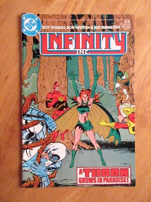 INFINITY INC. #13 **1st McFarlane DC Art!** (Pin Up) VF-