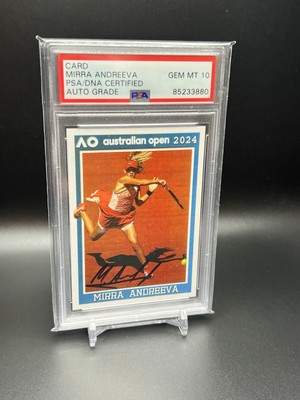 2024 PRO NET MIRRA ANDREEVA AUSTRALIAN OPEN AUTO RC LIMITED ED /100 PSA 10