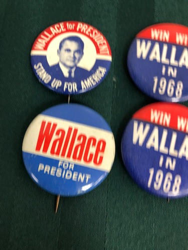 Lot Of 4 Vintage George Wallace for President Political Buttons Pins