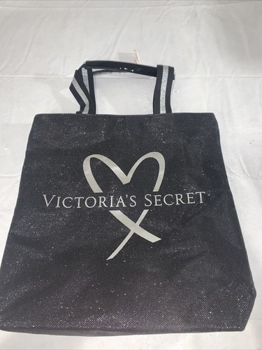 NWT Victorias Secret Black Sparkle Tote Bag Limited Edition