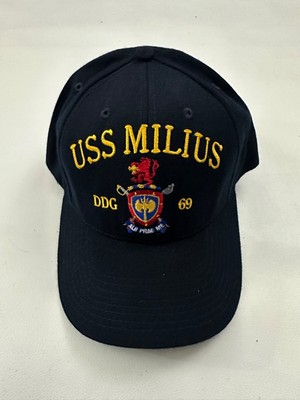 New The Corps USS Milius DDG 69 ETT Logo Blue Baseball Cap Hat One Size