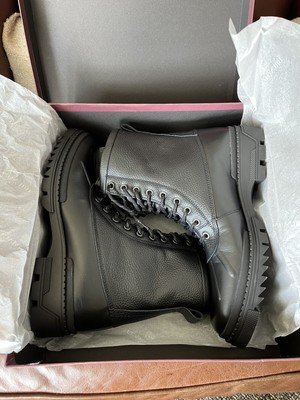 Men s BRUNO MAGLI Bismarck Black Leather Wool Lined Boots New In Box Size 10