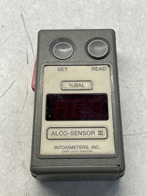INTOXIMETERS ALCO-SENSOR III BREATHALYZER NO BATTERY, TUBES, OR CASE-MULTIPLE
