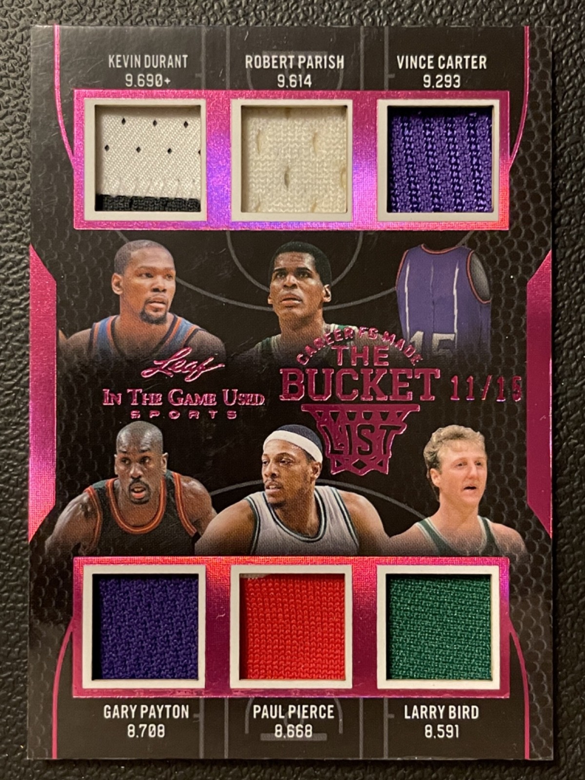 2024 Leaf In The Game Used Bucket List Foil Durant Parish Bird Pierce Jersey /15